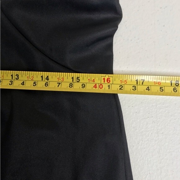 Vintage 1960s Vanity Fair Black Full Slip Adjustable Strap Chiffon Trim Women 38 - Picture 11 of 14